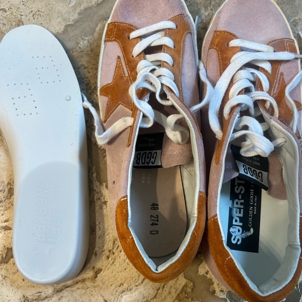 Golden Goose Super Star NWOT size 40 Pink/rust/silver - Picture 7 of 8